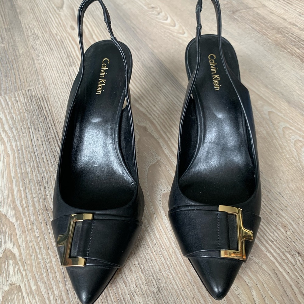 🌷Sz 8M CALVIN KLEIN sling back heels